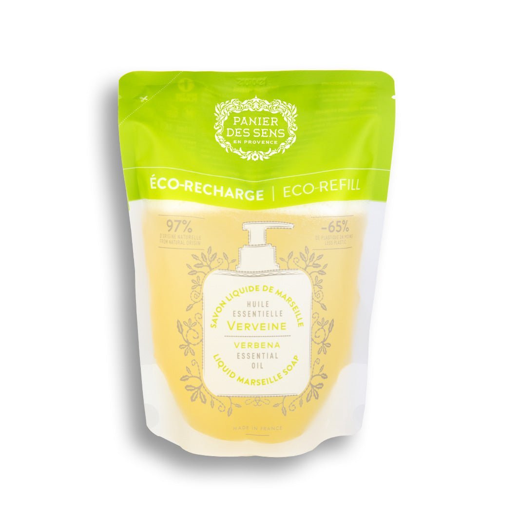 Sapone di Marsiglia liquido Olive edizione limitata + 4 ricariche - Fiori d'arancio, Verbena, Rosa, Provenza - Panier des Sens