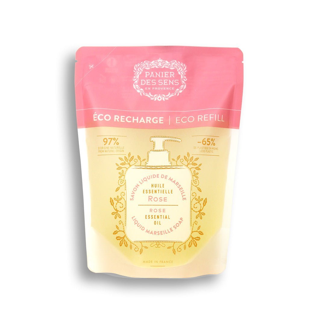 Sapone di Marsiglia liquido Olive edizione limitata + 4 ricariche - Fiori d'arancio, Verbena, Rosa, Provenza - Panier des Sens