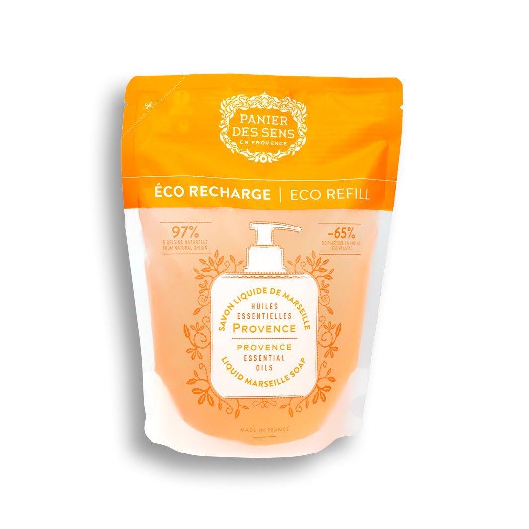 Sapone di Marsiglia liquido Olive edizione limitata + 4 ricariche - Fiori d'arancio, Verbena, Rosa, Provenza - Panier des Sens