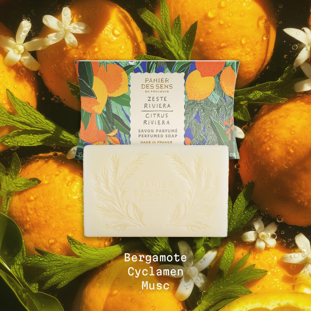 Zeste Riviera solid soap, fresh and lemony | Panier des Sens