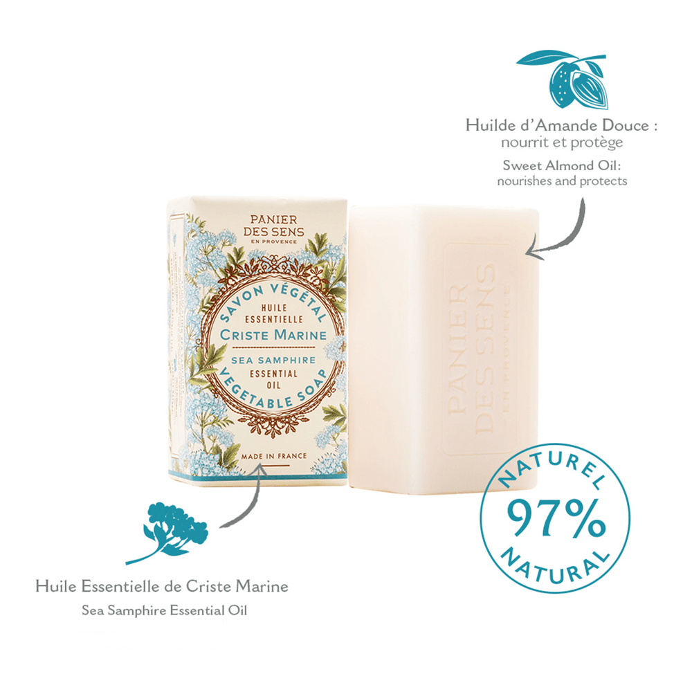 Sapone solido vegetale - Finocchio Marino Tonifiante 150g - Panier des Sens