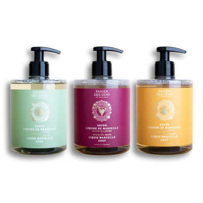 Trio of liquid soaps - Almond, Grape, Honey 3 x 500ml - France Panier des Sens