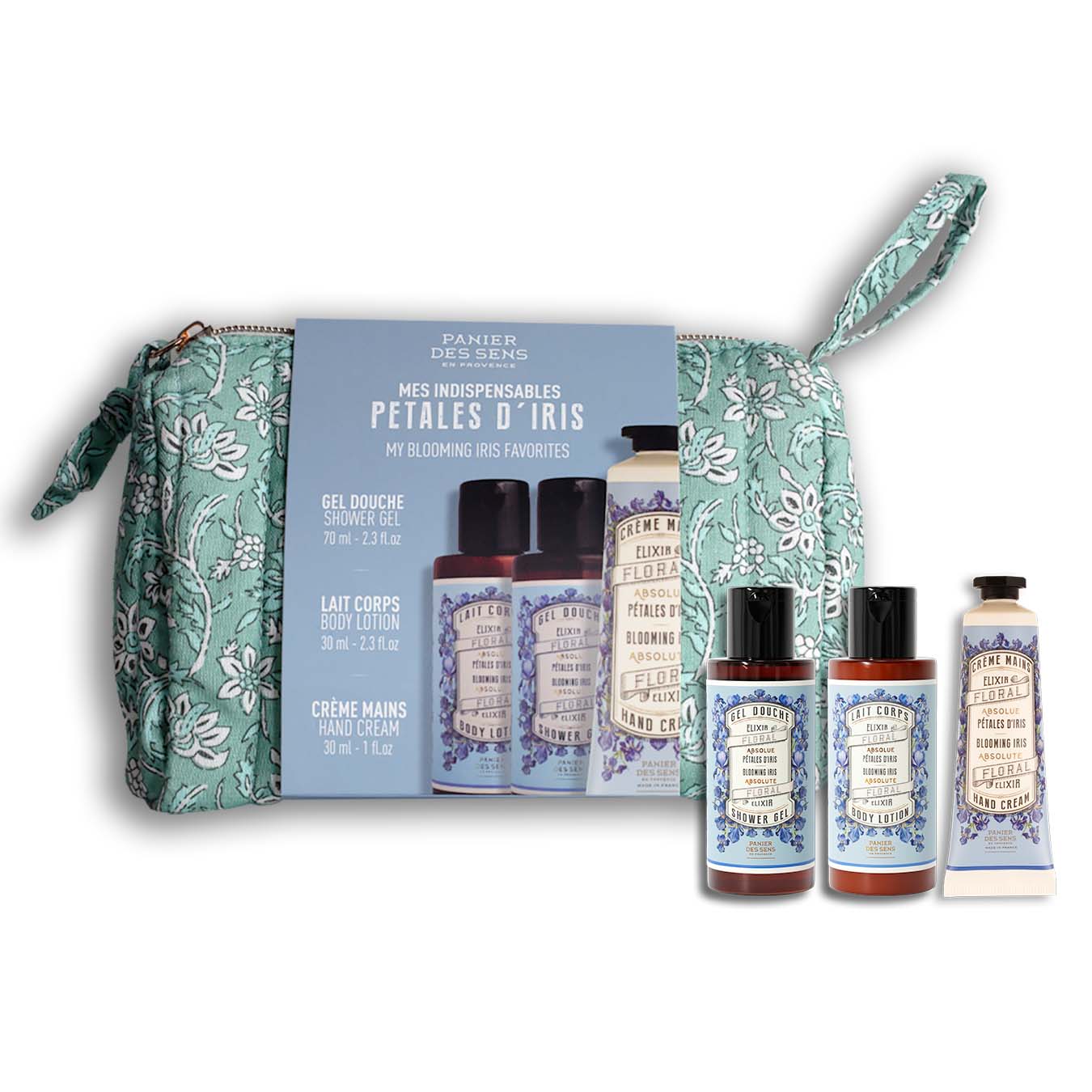 Borsa da weekend - Petali di Iris  Panier des Sens