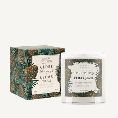 Vegetable wax scented candle 275G - Fragrance Cedar Wood - Panier des Sens
