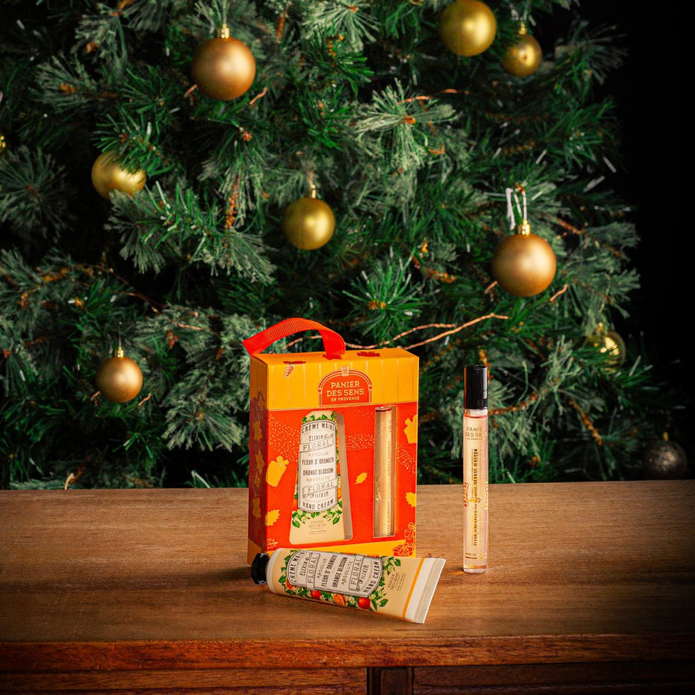 Weihnachtsbox – Duo Eau de toilette Roll-on und Handcreme – Orangenblüte  Panier des Sens