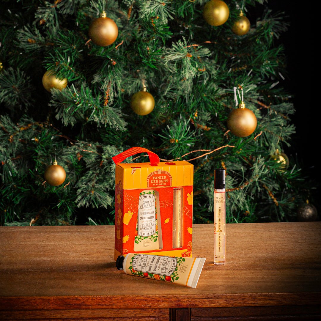 Weihnachtsbox – Duo Eau de toilette Roll-on und Handcreme – Orangenblüte  Panier des Sens