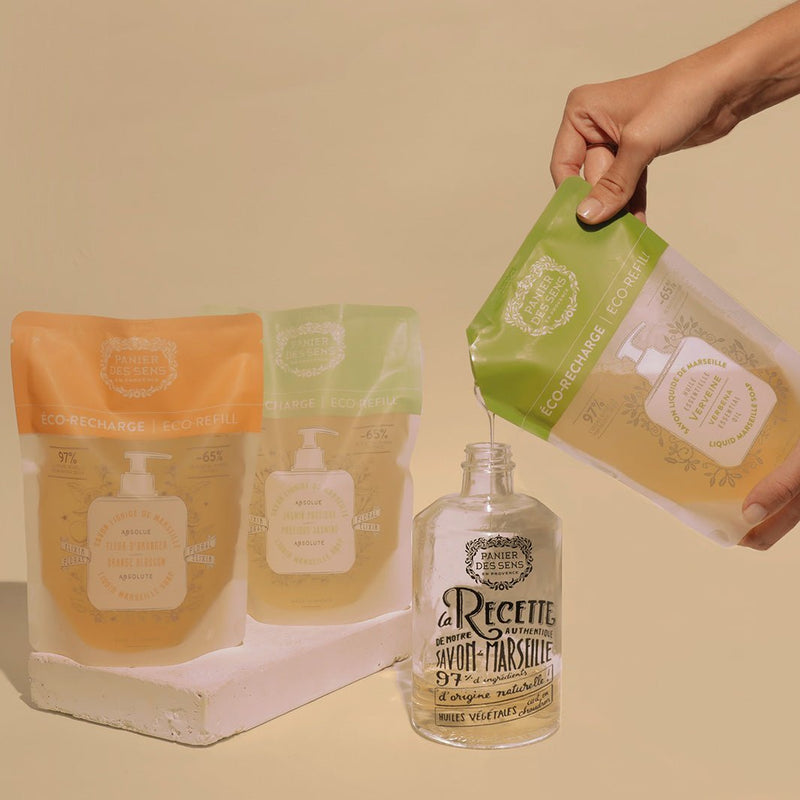 Pack of 6 Refills Liquid Marseille Soap - Relaxing Verbena 6x500ml - Panier des Sens