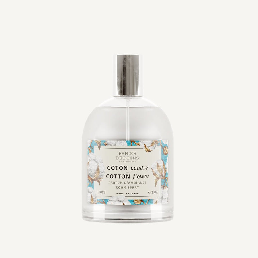 Parfum d'ambiance naturel - Coton Poudré 100ml - Panier des Sens