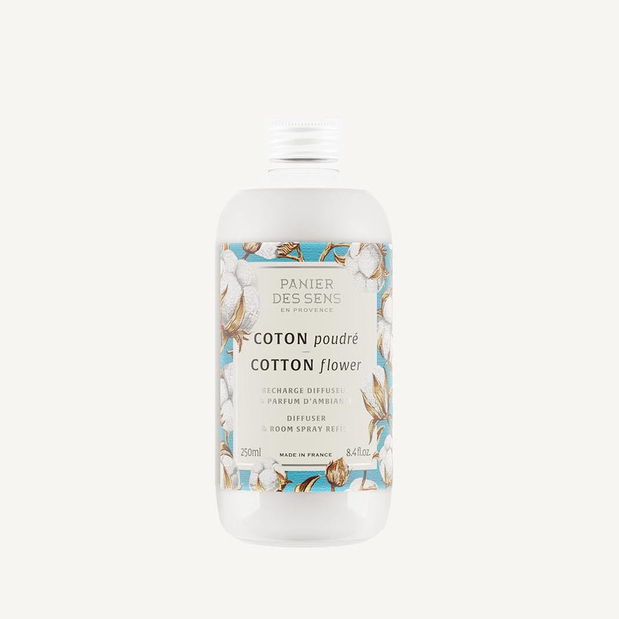 Ricarica per diffusore e spray per ambienti - Coton Poudré 250ml - Panier des Sens