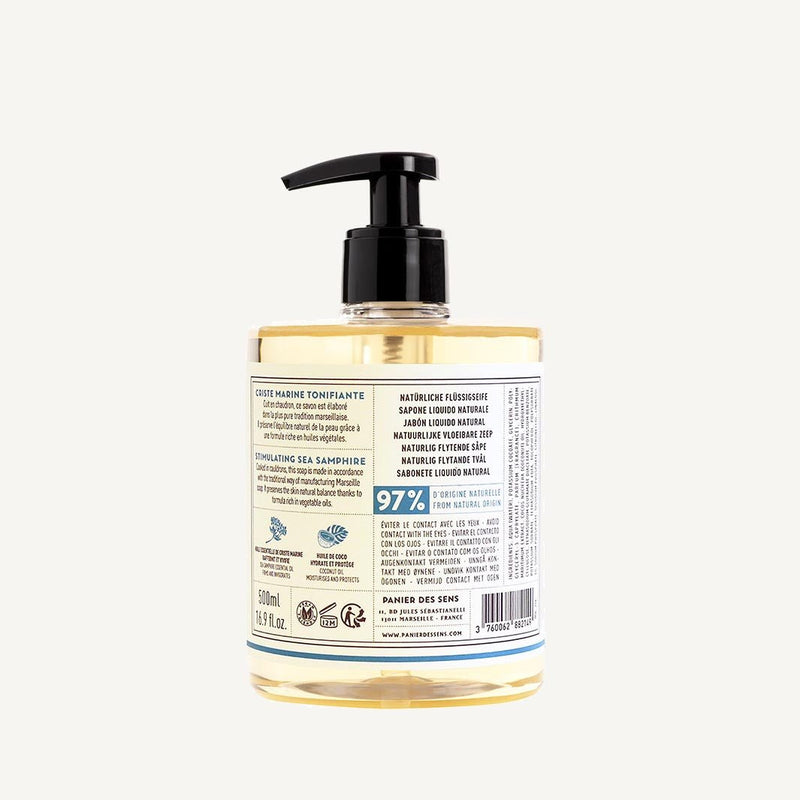 Liquid Marseille Soap - Stimulating Sea Samphire 500ml - Panier des Sens