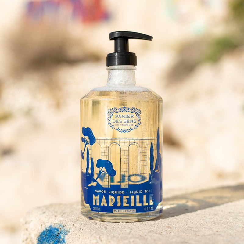 Savon de Marseille liquide en verre – Édition limitée olive 500ml - Panier des Sens