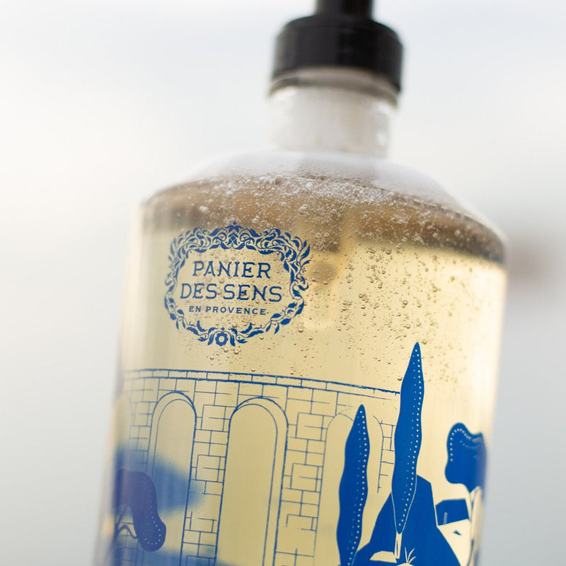 Flüssig Marseiller Seife aus Glas - Limitierte Auflage oliv 500ml -. Panier des Sens