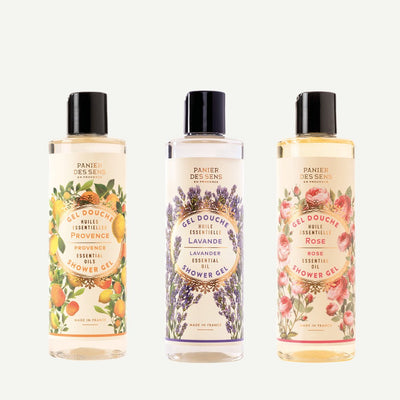 Shower Gel Trio - Lavender, Provence, Rose - Panier des Sens